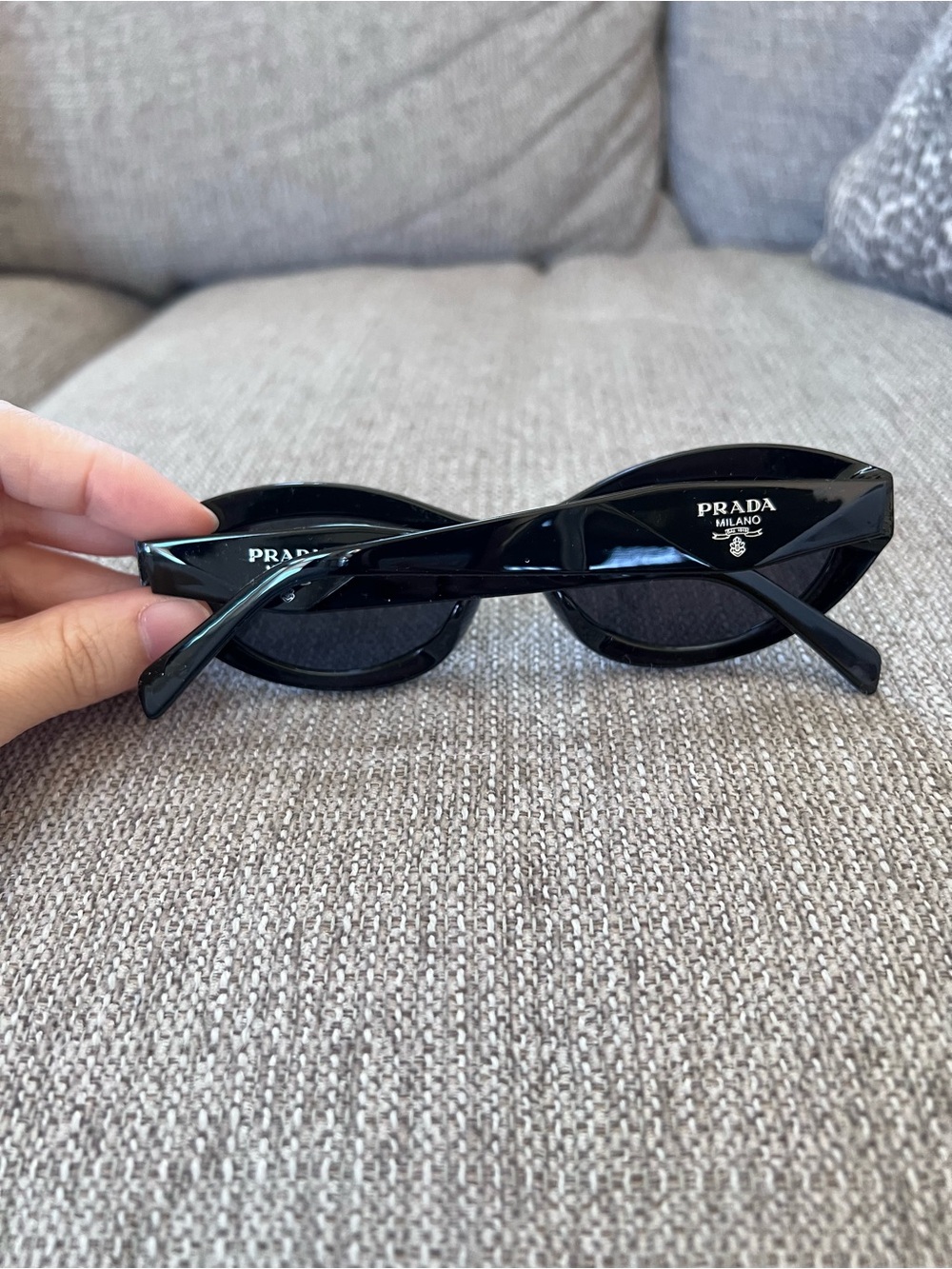 Prada Black Cat-Eye Women's Sunglasses - Picture 4 of 6
